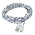 thumbnail image 4 of Home Wall Adaptive Fast Charger Baided 6ft USB Cable Data Wire USB-C Cord [White] V9L for Samsung Galaxy S5 Sport (SM-G860P) S6 Active, S7 Active, Sol, 4 of 5