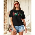 thumbnail image 3 of Christmas Shirt for Women Christmas Tree Graphic T-Shirts Believe Letter Print Tees Holiday Tops, 3 of 7