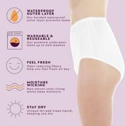 Wearever Women's Incontinence Underwear Nylon and Lace Bladder Control Panties, Washable Reusable Single Panty