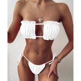 thumbnail image 1 of Sexy Bikini 2023 plisado Bandeau traje de baño femenino traje de baño mujeres Mini Tanga Bikini conjunto bañista natación ropa de playa para traje de baño Tan Jianjun unisex, 1 of 2