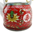 thumbnail image 3 of XXXXX Antique Hand Painted Ceramic Teapot w/ 4 Green Black Tea Cups ~ Chinese Style Teapot Bottle Holds 33.4 fl.oz Color Light Red -D, 3 of 6