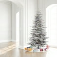 thumbnail image 5 of Vickerman 10' Flocked Sierra Fir Slim Artificial Christmas Tree, 1100 Multi-Colored LED lights, 5 of 5