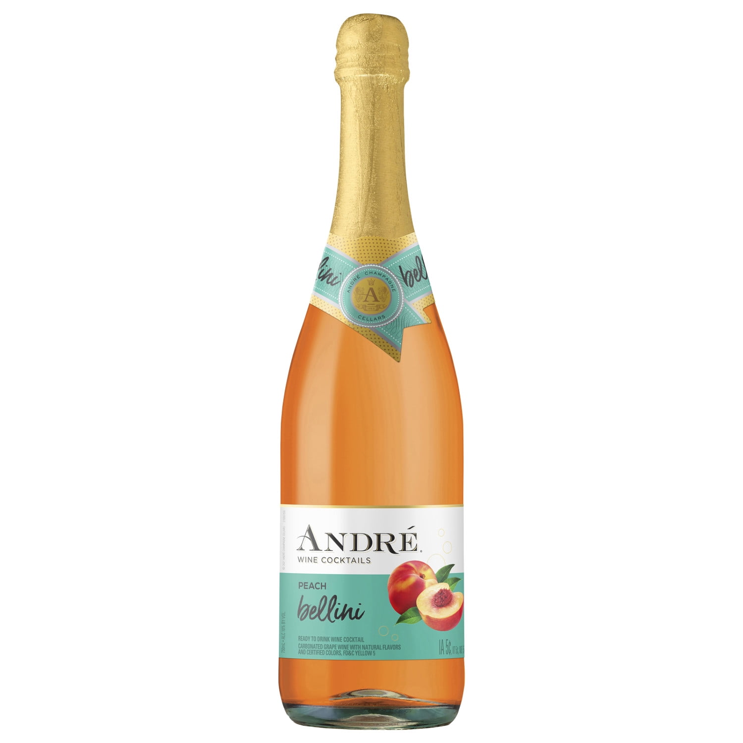 Andre Peach Bellini Sparkling Wine Cocktail, 750ml Bottle