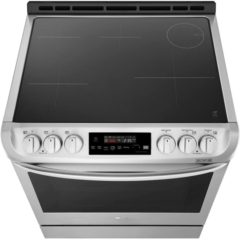 LG LSE4616ST - Range - built-in - niche - width: 30 in - depth: 25 in - height: 36 in - with self-cleaning - stainless steel