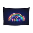 thumbnail image 4 of DouZhe Realistic Pride Day Neon Sign Tapestry Wall Hanging Tapestries Dorm Room Home Decor, 60" x 40", 4 of 7