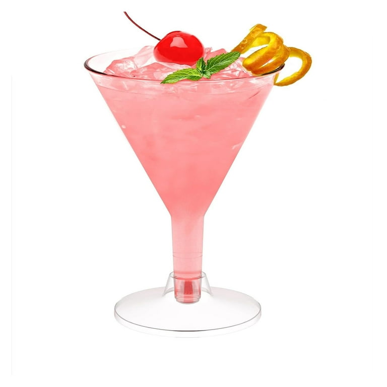 Plastic Martini Glasses 60 Pack 5 Oz. Disposable Martini Glasses With Stem Cocktail Glasses Ideal For Weddings Birthdays And Parties Perfect For Appetizers And Desserts Walmart
