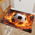 thumbnail image 2 of Sports Football Flame Area Rugs, Abstract Game Carpet, Washable Non Slip Low Pile Soft Rug for Entryway Bedroom Decor Mat 5ftx6ft, 2 of 8