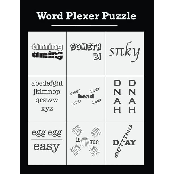 word plexer puzzle rebus puzzles word phrase games teasers book large