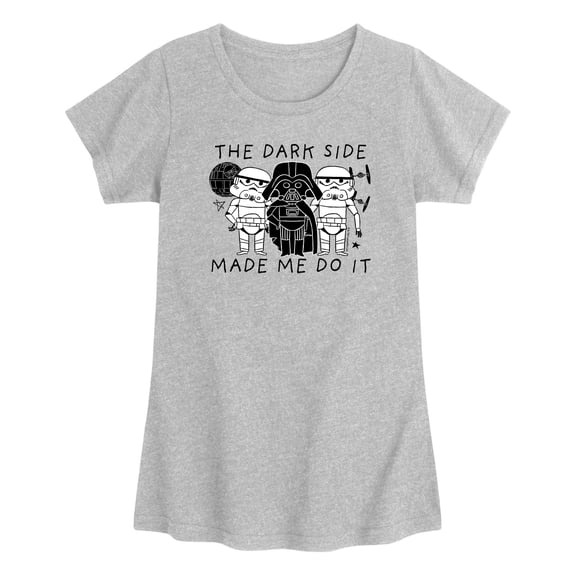 Star Wars - The Dark Side Made Me Do It - Toddler Girls Fitted Short Sleeve T-Shirt
