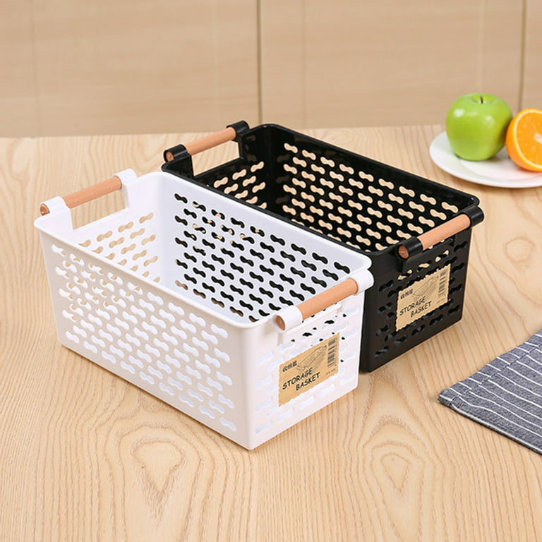 Plastic Storage Basket Without Lid for Kitchen Large Capacity Bevel Storage  Box with Pulley Home Bathroom Accessories Organizer - AliExpress