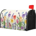 thumbnail image 3 of Spring Colorful Flowers Mailbox Covers Magnetic Standard Size 18" X 21",Watercolor Butterfly and Flowers Summer Mailbox Wraps Post Letter Box Cover for Holiday Garden Yard Decor, 3 of 6
