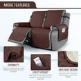 thumbnail image 6 of TAOCOCO Recliner Sofa Cover, Reclining Couch Slipcover Motion Recliner Chair Cover Furniture Protector Coffee, 6 of 9
