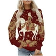 thumbnail image 2 of Mifsaly Christmas Sweatshirts for Women Men Fleece Oversized Xmas Santa Warm Pullover Tops Crewneck Long Sleeve Vintage Sweatshirt Festival Party Funny Blouse 2025 Holiday Unisex Clothing, 2 of 9
