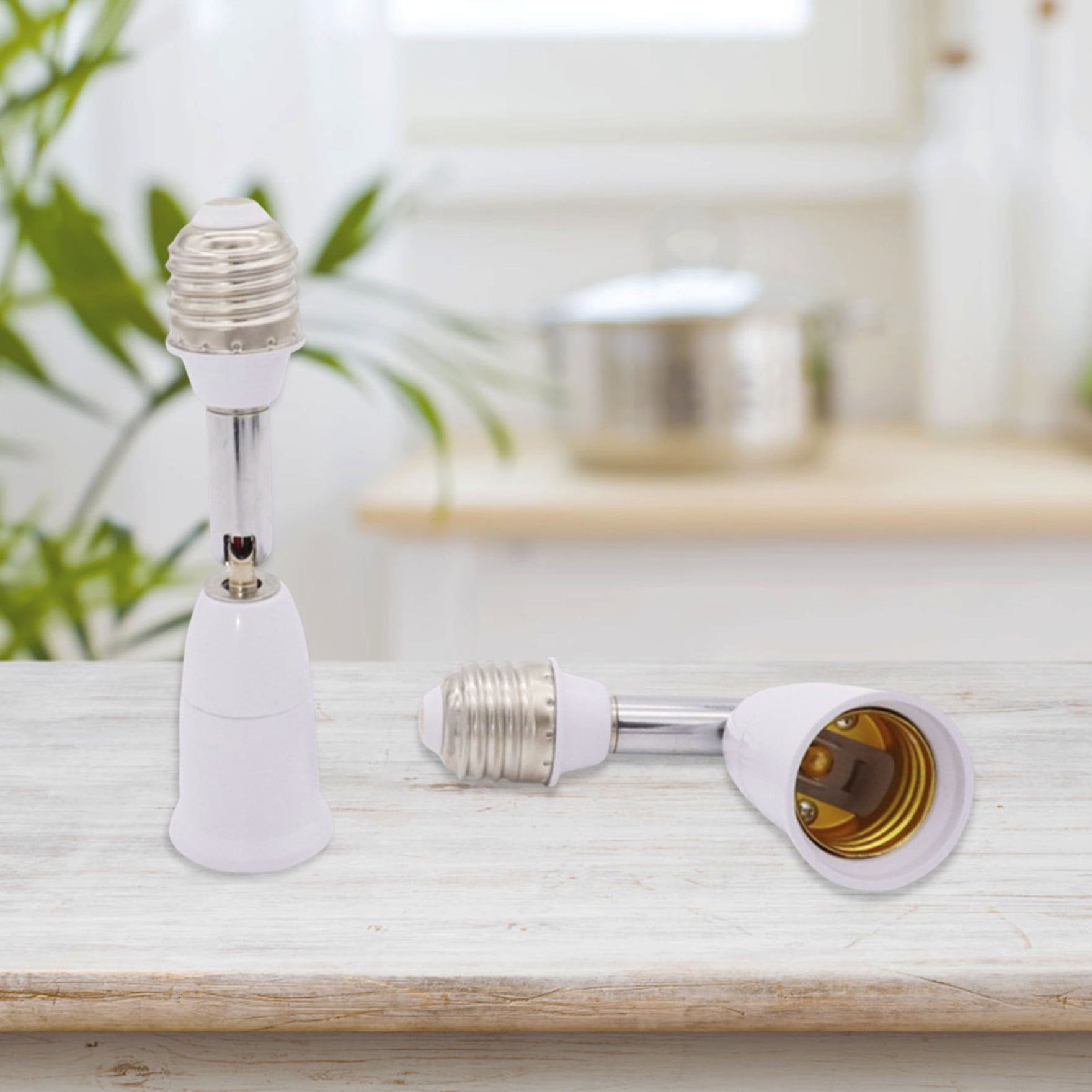 ZEEQJ E27 Light Socket Extender Adjustable Vertical 90° Horizontal 360