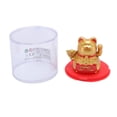 thumbnail image 2 of NFTIGB Feng Shui Lucky Cat Solar Powered Waving Maneki Neko Fortune Decoration Statue for Home Office Shop Car Interior Dashboard Champagne (2.36 in / 6 cm), 2 of 5