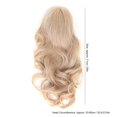 thumbnail image 4 of Pelucas onduladas largas y rizadas, Pelucas doradas de aspecto Peluca de fibra sint&eacute;tica con flequillo plano Peluca de repuesto para mujeres de moda 71cm, 4 of 6