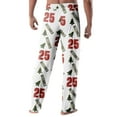 thumbnail image 3 of Adult Fashion Loose Christmas Print Casual Pants with Drawstring Elastic Waist, Comfortable Sleepwear and Loungewear Trousers for Home Use,White,M, 3 of 4