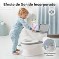 thumbnail image 4 of BEBBLY Bañito Entrenador Infantil con Sonido Musical Portarrollo y Almacenamiento Asiento Antiderrapante para Niños y Niñas de 6 Meses a 3 Años Fácil de Limpiar Ideal para Aprender a Ir al Baño (Gris), 4 of 7