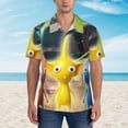 thumbnail image 2 of Lsque Pikmin Pattern Hawaiian Shirt for Men Unisex Summer Beach Casual Short Sleeve Cotton Linen Button Down Shirts-X-Large, 2 of 6