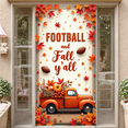 thumbnail image 2 of Decorative Design Football Banner Autumn Leaves Theme Pumpkin Decoration for Fall Festival Outdoor Event Seasonal Party, 2 of 9