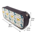 thumbnail image 3 of Vsdgher Childish Dinosaur Print Pen Case Leather Pencil Pouch Markers Holder Big Capacity Bag with Zippered Pocket for Stationery Tool, 3 of 6