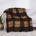 thumbnail image 6 of Horizontal Flannel Blanket Is Light Warm Soft Anti-Pilling Anti-Wrinkle Anti-Allergy And No Hair Loss For Bed And Sofa Camping Travel Saddlebrown Buffalo Plaid Check Tartan Scotland_3, 6 of 8