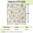 thumbnail image 2 of Pioneer Flower Floral Print Pattern Square Fitted Tablecloth with Elastic Edge,Square Table Cover,Washable Elastic Table Cover for Home Kitchen Party Decor 36"x36", 2 of 6