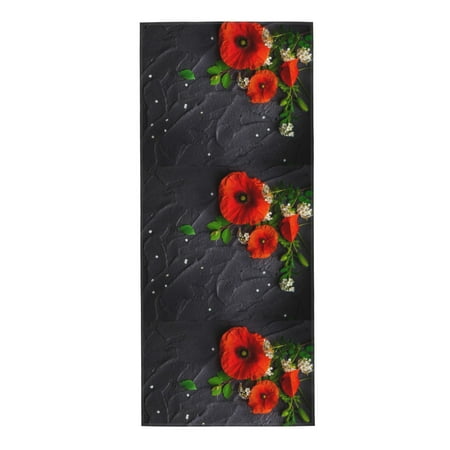 

Home Towels Bouquet Of Red Poppies Absorbent Hanging Hand Towel Small Bath Towel Decorative Kitchen Dish Guest Towel For Spa Gym Hote 12x27.5in