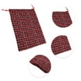 thumbnail image 3 of Unique Bargains 1 Pc Plaid Drawstring Bag Red White Cotton Cloth, 3 of 5