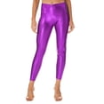 thumbnail image 5 of iiniim Women's Faux Leather Skinny Leggings Stretch Mid Waist Club Dancewear Pleather Pants Slim Fit Tights, 5 of 7