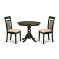 thumbnail image 4 of East West Furniture Antique 3-piece Dining Set with Fabric Seat in Cappuccino, 4 of 5