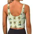 thumbnail image 3 of Bixox Women's Avocado for Exercise Pattern Fitness Navel Tank Top U-Back Yoga Tank Top Sweatshirt Sports Bra, 3 of 7