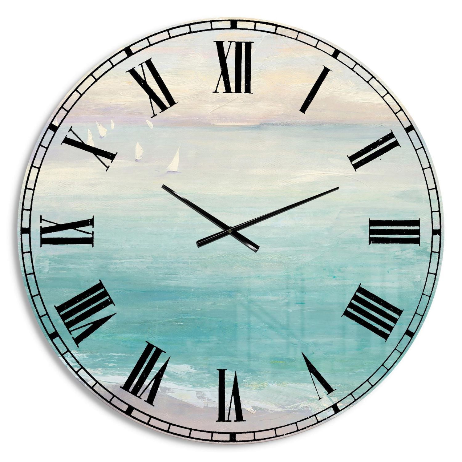 Designart 'From the Shore' Traditional wall clock