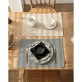 thumbnail image 6 of Fennco Styles Striped Two-Side Use Reversible Placemats 13" W X 19" L, Set of 4 - Ivory Woven Table Mats for Home, Dining Table, Banquets, Holidays and Special Occasions, 6 of 12