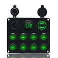 thumbnail image 4 of Geloo 8 Gang Marine Switch Panel 12V Toggle Rocker Switch Panel with Dual USB Socket for Universal Boat Car Truck, 4 of 8