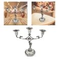 thumbnail image 3 of Candelabro católico de centro de mesa, decoración retro, candelabro de metal. 3-vela, 3 of 9