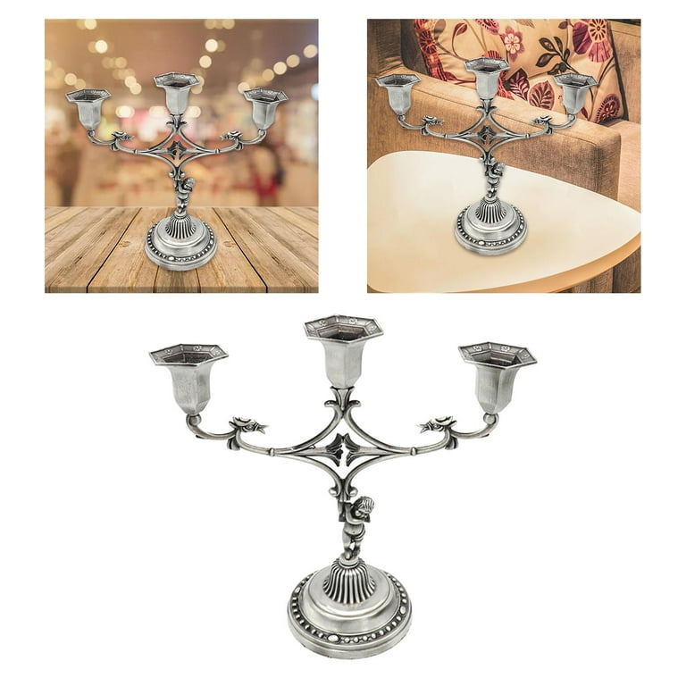 Catholic Candelabra Sacred Metal Candlestick for 3-Candle