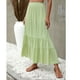 thumbnail image 4 of Moda mujer verano cintura alta sólido Casual una línea volante falda larga Wmkox8yi FGJ1952, 4 of 6