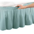 thumbnail image 1 of Collections Etc Wrap Around Bed Skirt, Easy Fit Elastic Dust Ruffle, Green, Queen/King, 1 of 4
