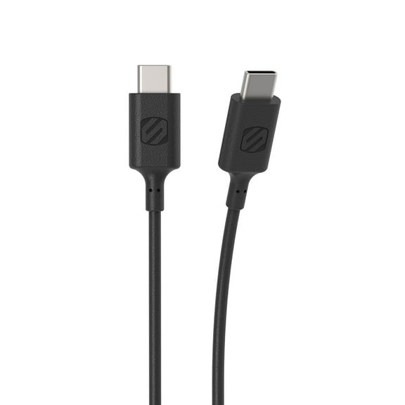 SCOSCHE StrikeLine USB Type C/USB-C to USB Type C/USB-C Quick Charge & Sync Cable with 480 Mbps Transfer Rate