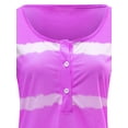 thumbnail image 6 of Tunic Tops for Women Summer Tie Dye Blouses Striped Button Up T-shirt Short Sleeve Basic Tee, 6 of 6