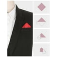 thumbnail image 3 of INSPIRE CHIC Men's Pocket Squares Solid Color Handkerchiefs Red One Size, 3 of 4