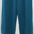 thumbnail image 6 of TaTaai Womens Plus Size Pants Elastic Drawstring Waist Twill Jacquard Straight Leg Solid Soft Breathable Casual Trousers Gift, 6 of 6