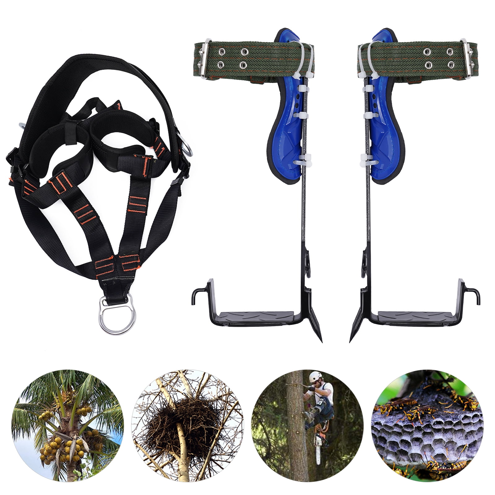 Miumaeov Tree Climbing Gear, with Adjustable Climbing Belt and Rope ...