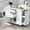White, variant on DTTRA 50.7" Rolling Kitchen Island with Tilt-Out Trash Cabinet & Pull-Out Organizer, Black