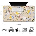 thumbnail image 5 of Long Mouse Pads for Desk,Pioneer Flower Floral Print Pattern Desk Mats on Top Of Desks, Desk Mouse Pad Extra Large with 3mm Non-Slip Base and Stitched Edge for Gaming,Office,Work,Home 47.3"x23.6", 5 of 6