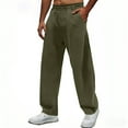 thumbnail image 5 of GUZOM Mens Sweatpants Olive Green Loose Fit Lounge Pants 100% Polyester Soft Casual Relaxed Fit with Drawstring Waist and Pockets,Size S, 5 of 9