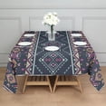 thumbnail image 3 of Black Geometric Striped Pattern Square Tablecloth,Waterproof Square Table Cover,Wipeable Spillproof Washable Table Cover for Home Kitchen Party Decor 42"X42"(107x107cm), 3 of 6