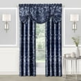 thumbnail image 4 of Achim Charlotte Polyester Light Filtering Curtain Valance, Navy, 52" x 17", 4 of 5