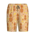 thumbnail image 4 of Fotbe Pineapples Pajama Shorts for Men, Men's Pajama Bottoms, Sleepwear,Short Pajama Pants-4X-Large, 4 of 9